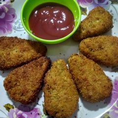 A picture of Veg cutlets.
