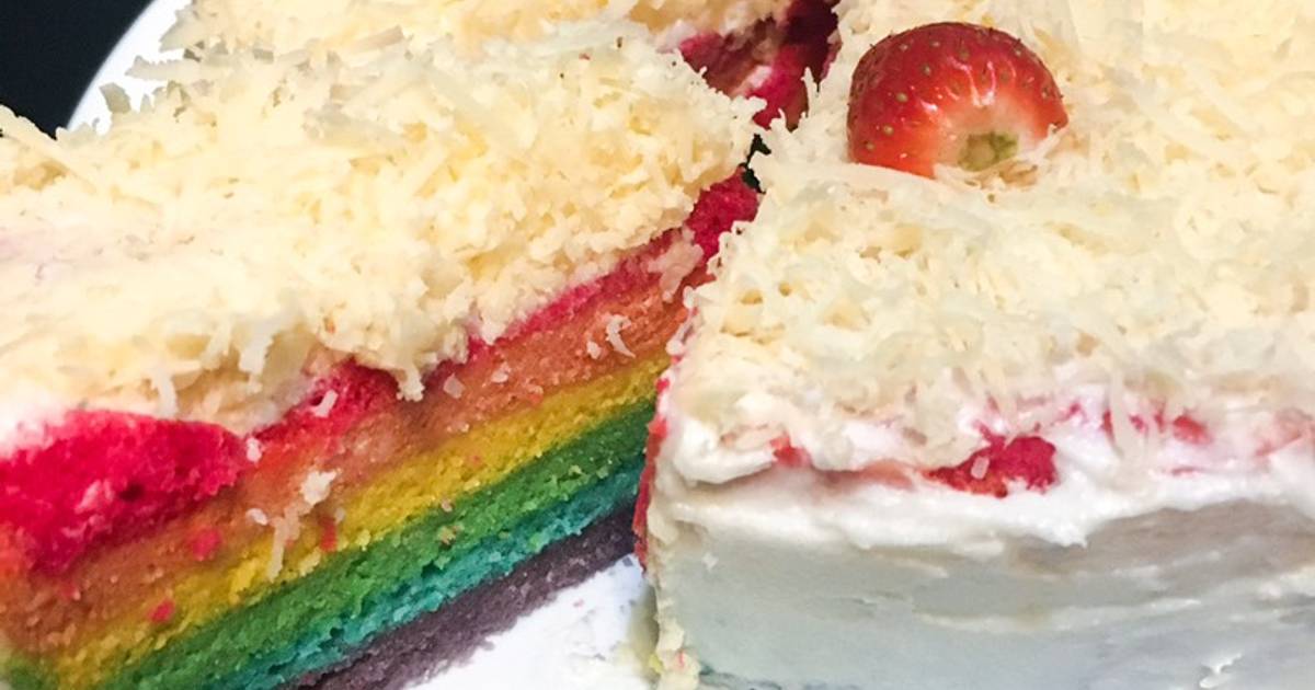 996 resep  rainbow  cake  kukus  enak dan sederhana Cookpad