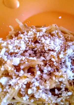 Una foto de Sopa seca de fideos 🍽
