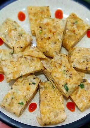 Hình của món Trứng gà ác chiên nấm đùi gà.