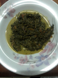 A picture of Cooked Managu.