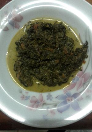 A picture of Cooked Managu.