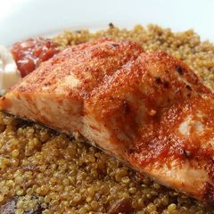 A picture of Vickys Mexican-Spiced Grilled Salmon, GF DF EF SF NF.