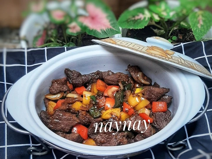 Cara Gampang Membuat Resep Daging Sapi Lada Hitam Paprika Anti Ribet, Enak Banget