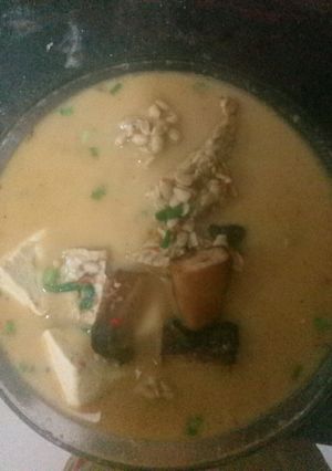Foto resep Sayur pe asap dengan tempe tahu kuah fiber creme