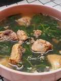 Canh rau tần ô nấu gà