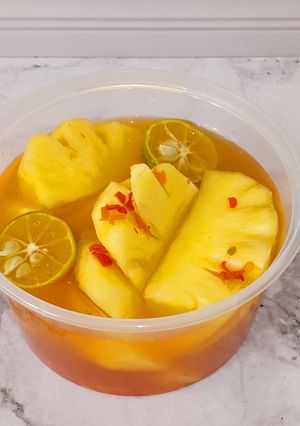 Foto resep Asinan Buah Nanas, Kuah Asem Jeruk Kunci