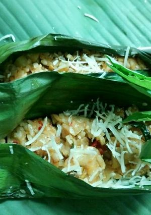 Foto resep Nasi Bakar Udang Balado Keju