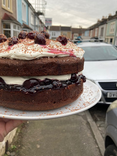 A picture of Black Forest cake.