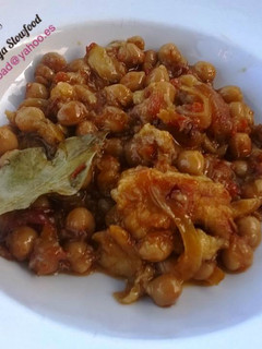 Una foto de Bacalao con Garbanzos
