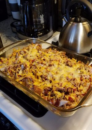 A picture of Pulled Pork Nachos.