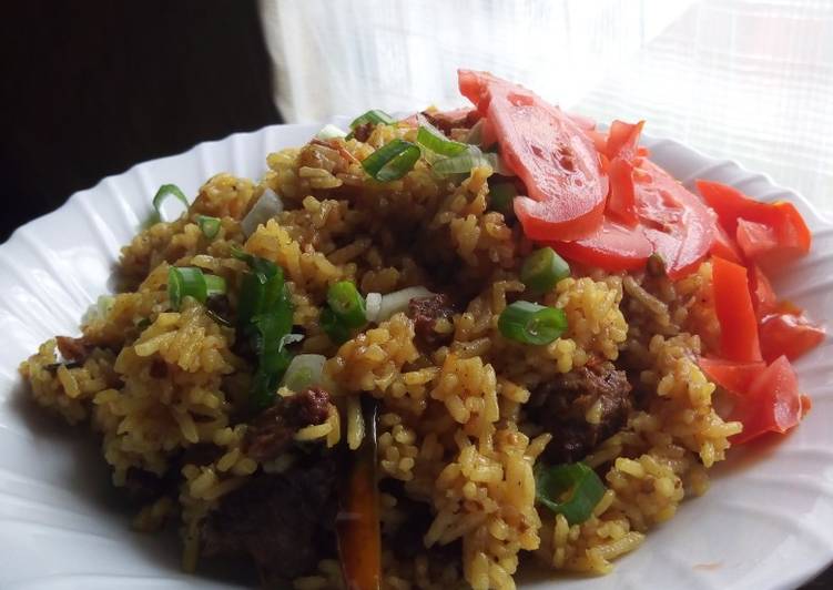 Easiest rice and meat #creativerice