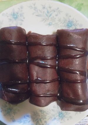 Foto resep Dadar gulung pisang cokelat keju #kamismanis