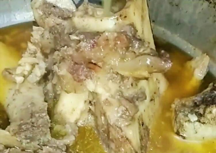 Sup Kaki Sapi sumsum (Kuah bening)
