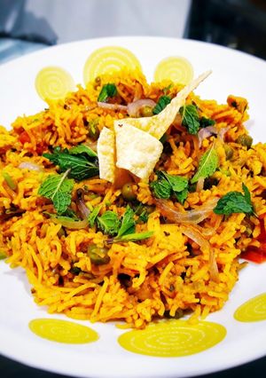 A picture of Tomato Pulao.