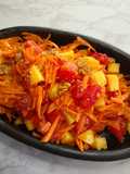 Ensalada con durazno y nuez