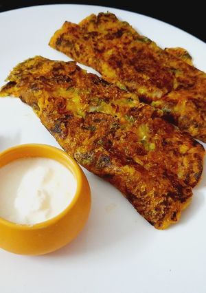 A picture of Cucumber pan chila.
