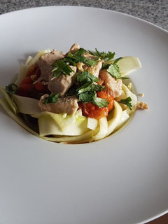 Una foto de Fetuccini de zapallo italiano