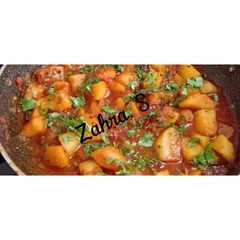 Gujarati style potato sabzi A picture of Gujarati style potato sabzi.
