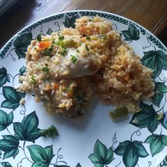 A picture of Chicken and Rice.