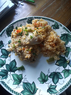 A picture of Chicken and Rice.