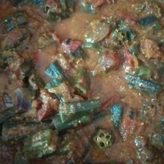 A picture of Bindi masala curry.