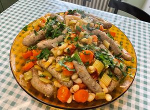 Une photo de Mijoté de haricots blancs aux légumes et saucisses