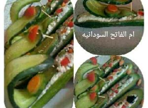 صورة لوصفة قوارب الخيار بالجبن