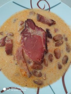 Szárazbab leves, tejfölösen recept fotója