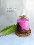 Dark Choco Pudding with Pitaya Vla
