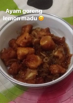 Foto resep Ayam goreng madu lemon sederhana