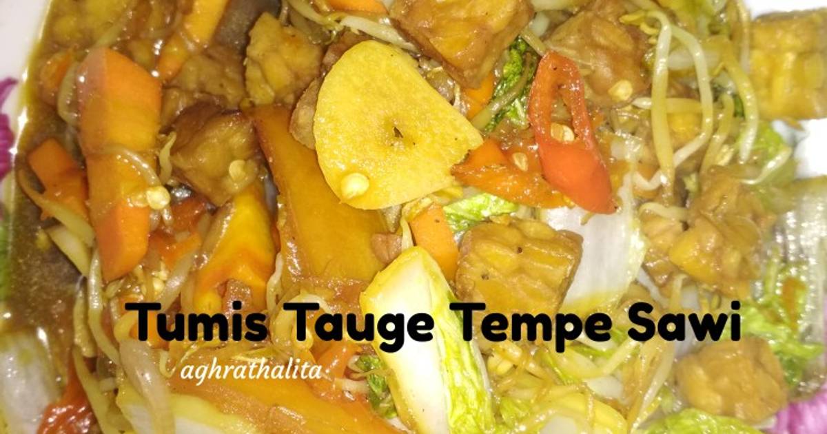 Resep 60. Tumis Toge Tempe Sayur Pelangi oleh Agnita - Cookpad