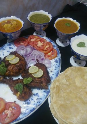 A picture of Aloo ki tarkari for tikka paratha.