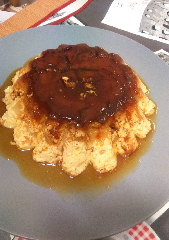 Una foto de Flan de pera