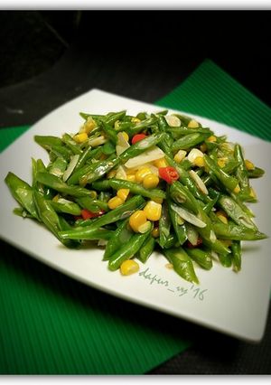 Foto resep Tumis BUNCIS Jagung manis (#postingrame2_sayurtumis)