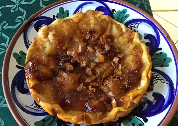 Tarte renversée pommes amandes et caramel de citron