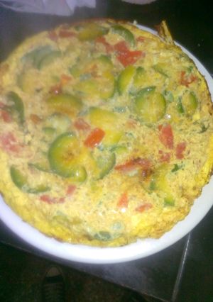 Una foto de Frittata de zapallitos