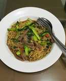Beef shirataki stir fried noodle (mie diet)