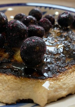 A picture of Banana Pancakes with Whey Protein.