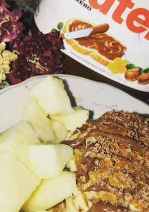صورة لوصفة بان كيك بالنوتيلا