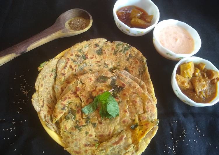 Simple Way to Make Any-night-of-the-week Mint laccha paratha