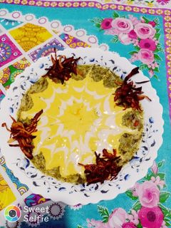 عکسی از دستور آش رشته به روش قرمه سبزی 🥣😋