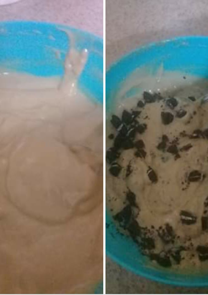 Una foto de Postre serenito casero con galletitas oreos