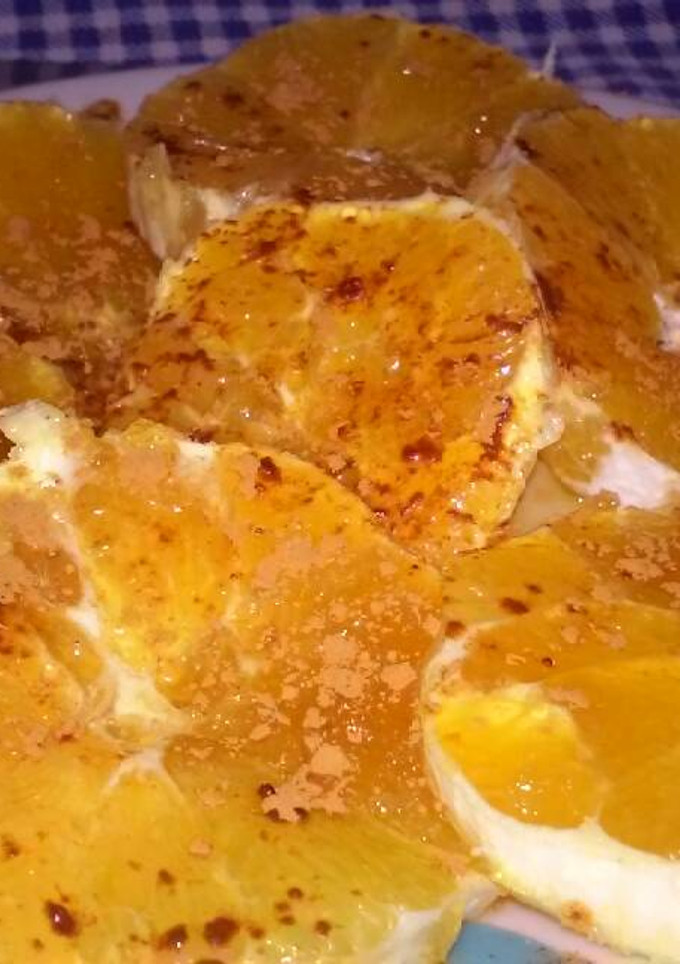 Una foto de Naranjas con miel y canela
