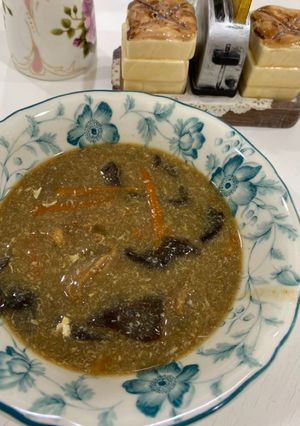 صورة لوصفة شوربه الفطر الاسود المجفف بالطريقه الصينيه 👍🏻