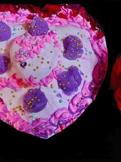 A picture of Rose Icecream cake.