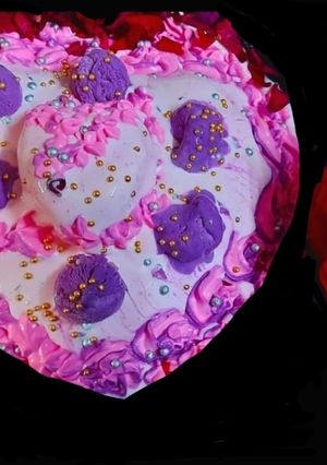 A picture of Rose Icecream cake.