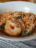 Leftover Spaghetti with Shrimp and Vodka Sauce