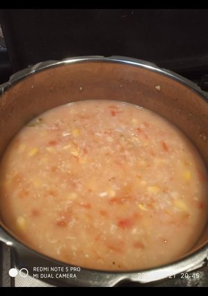 A picture of Oats corn soup.