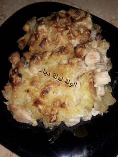صورة لوصفة بطاطا بالبيشاميل